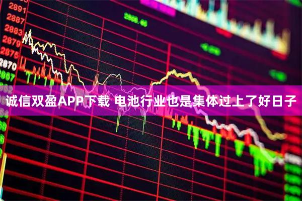 诚信双盈APP下载 电池行业也是集体过上了好日子